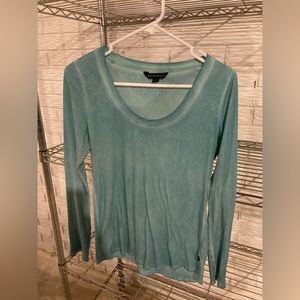Rock and Republic Green Blue Long Sleeve Top Women’s Size XS